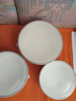 3 x NOVÁ SMALTOVANÁ MISKA S PLASTOVÝM VÍKEM - 2