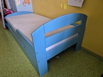 Dětská postel s úložným prostorem Timi - modrá - 2