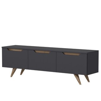 TV stolek PRAG - antracitová/dub (SCONTO) - 2