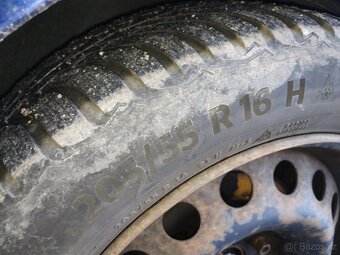 Sada pneu 205/55 R16 na ráfku 6.50 X 16 E=26 z Citroenu C4 - 2
