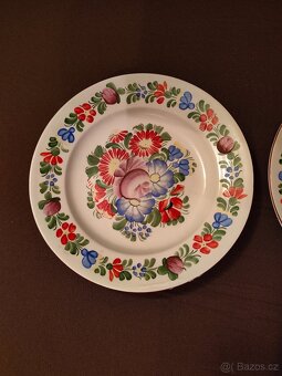 Ručně malované chodské talíře - 2ks - 2