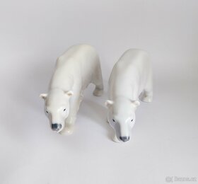Starožitné porcelánové figury - medvědi - Královská Kodaň - 2
