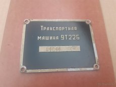 Originální výrobní štítek - přepravník raket PLRK Krug 9T226 - 2
