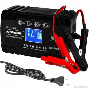Usměrňovač 12V a 24V nabíječka baterií do auta - 2