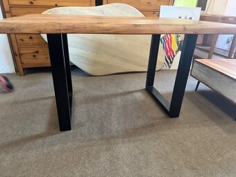 Luxusní NOVÝ Jídelní stůl Edge 140×90 XL akácie - 2