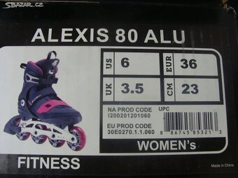 Kolečkové in-line brusle K2 ALEXIS 80 ALU. Nové - 2