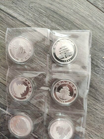 Set 6 ag mincí 5 yuan Silver Panda 1/2 oz, 1993-1998 - 2