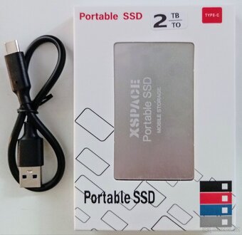 SSD Externí disk XSPACE 2TB(2048GB) USB 3.1, přenosný - NOVÝ - 2