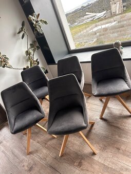 Jídelní kuchyňské čalouněné židle, křesla 8 kusů - 2