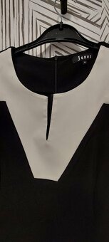 Modro - bílé společenské šaty - 2