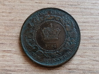 1 Cent 1861 NEW BRUNSWICK Kanada britská královna Viktorie - 2