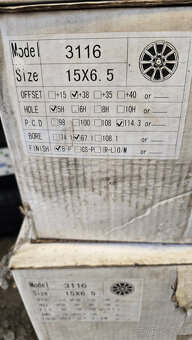 ALU kola Gepard 6,5x15, 5x 114,3, Střed 67,1 ET-38 NOVÁ - 2