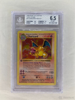 Edice Shadowless Charizard s hodnocením BGS 6.5 Holo vzácná - 2