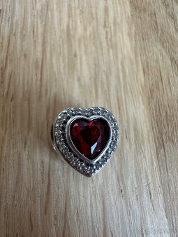 Červené srdce přívěsek na Pandora náramek - 2