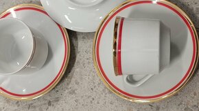 Porcelánové hrníčky a talířky 9 kusů Bohemia - 2