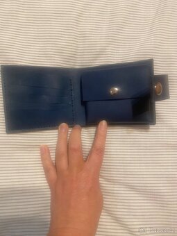 Modrá kožená peněženka - 2