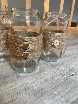 Svatební dekorace sklenice 0,7l - 2