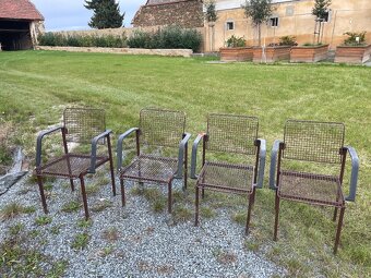 Kovové židle venkovní 4 ks - 2