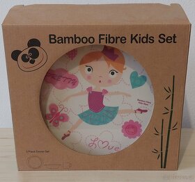 Dětský jídelní set z bambusu pro kluky i pro holky - 2