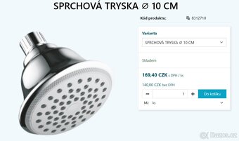 Sprchová tryska s ramínkem STENO - 2