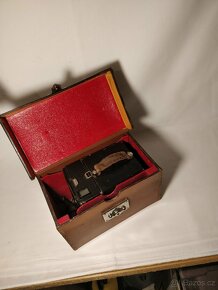 Starožitné kožené pouzdro na fotoaparát - 2