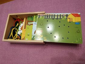 Woody dřevěná prošívací krabička Zvířátka - 2