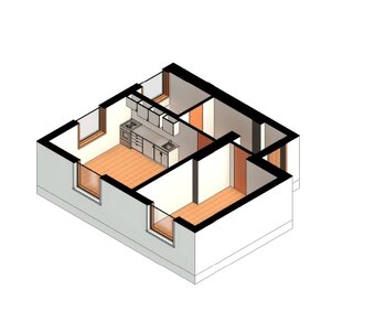 Pronájem městského bytu 2+kk (50,61 m²) – Louny, Husova 1071 - 2