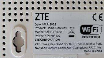 ADSL/VDSL WIFI router O2 ZTE ZXHN H267A - 2
