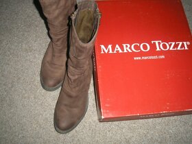 Kožené kozačky zn.Marco Tozzi vel.37 - 2