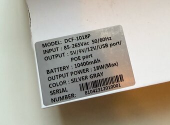 UPS - power banka / záložní BATERIE - POE - 2