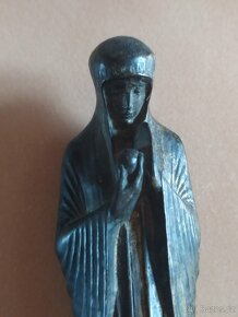 Socha Madony s granátovým jablkem, bronz. - 2