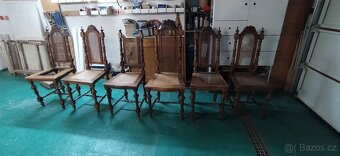 Staré židle s výpletem v zámeckém stylu k renovaci - 2