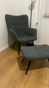 Křeslo s taburetkou - 2