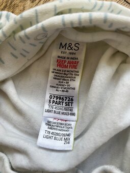 Pyžámka M&S 2x3-6 měsíců, 3x 6-9 měsíců - 2