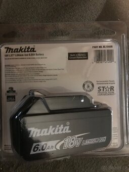 Nové AKU baterie Makita BL1860B 18V 6Ah Li-ion - 2
