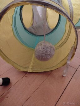 tunel třícestný 80 cm délka pro kočky - 2