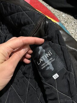 LATINI PÁNSKÁ CELOKOŽENÁ BUNDA-KOŽÁRNA-100% LEATHER 52- L - 2
