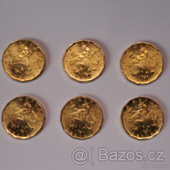 SADA 6 KUSŮ 20 KČ  OBĚŽNÝCH MINCÍ - 2