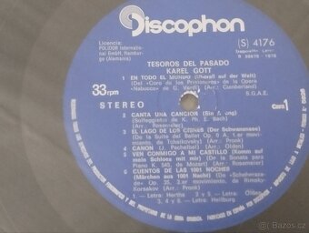 Prodám Španělské Lp Karel Gott Tesoros del Pasado - 2