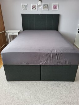 Postel 140 cm se dvěma úložnými prostory – styl americká Bon - 2