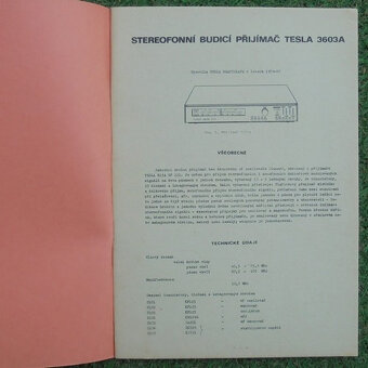 Servisní návod Radio budík Tesla 3603 A - 2