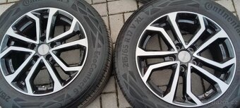 Prodám ALU kole R17 114,3x5 ET 43,5+ pneu 215/65 - 2