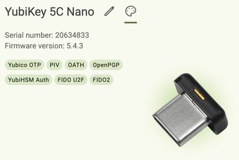 YubiKey 5C Nano - USB-C - 2