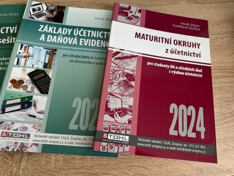 Učebnice a pracovní listy účetnictví ŠTOHL 4ks, nové - 2