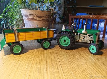 Traktor s valníkem zelený - 2