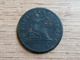 1/2 Penny token 1825 originální koloniální mince Kanada - 2