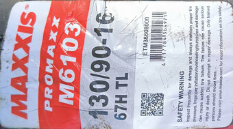 1x nová nejetá moto pneu maxxis 130/90-16 67H - 2