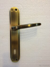 Dveřní klika / kování, odstín antik, rozteč 90mm /5ks - 2