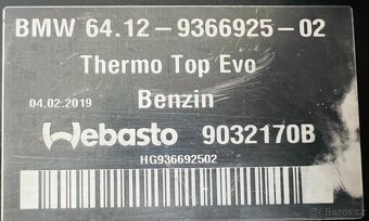 BMW G01 G11 G20 G30 G32 webasto nezávislé topení - 2