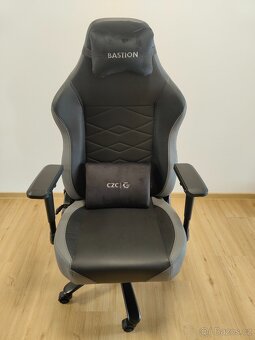 CZC Gaming Bastion, herní židle, černá/šedá - 2